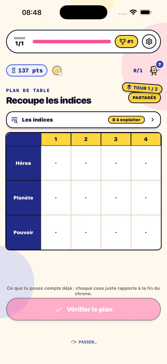 Le Plan de Table